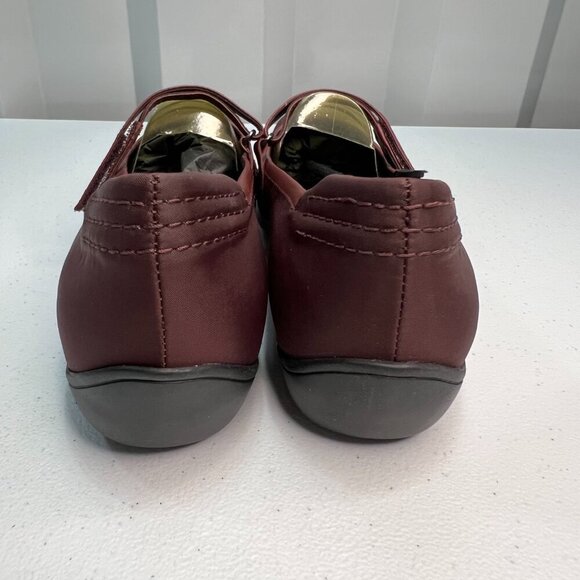 Nine West Rozene Wine Mary Jane Style Flats Size 7.5 M Slip On Drivers Classic - Picture 6 of 10